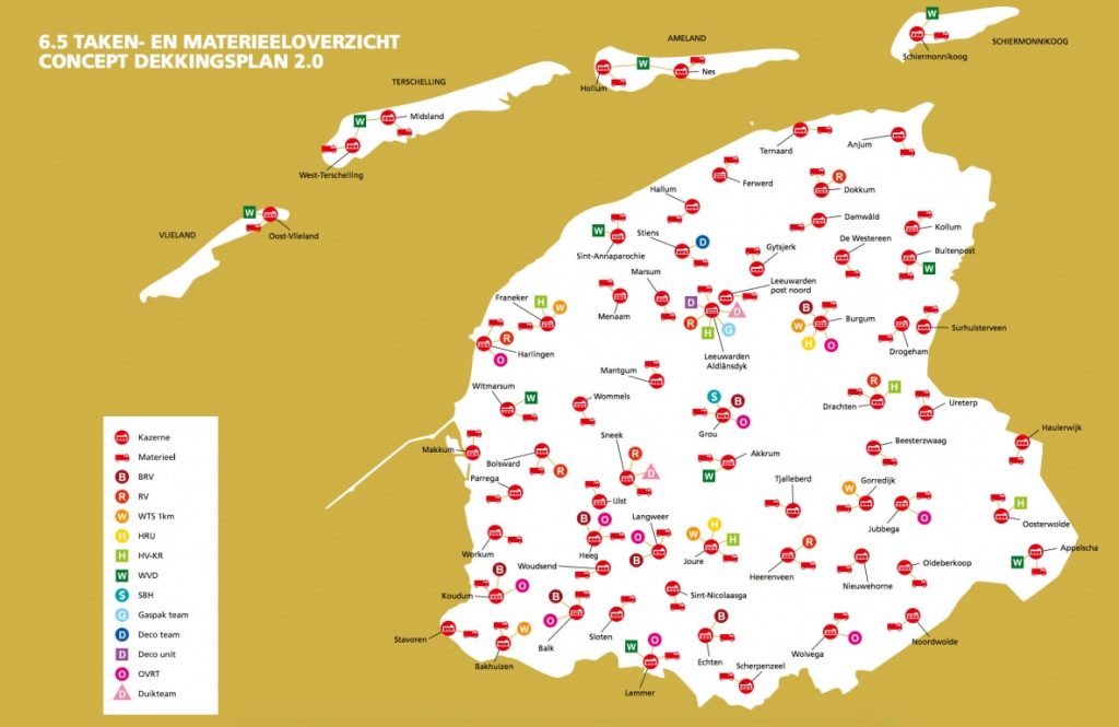  Nieuw dekkingsplan brandweer Fryslân: meerdere kazernes leveren in