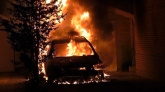 112-dokkum Personenauto verwoest door brand