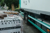 112-dokkum Vrachtwagen vast in binnenstad tijdens werkzaamheden